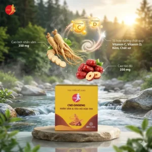 Home CND Ginseng nhân sâm táo đỏ hòa tan bổ sung vitamin C D và kẽm