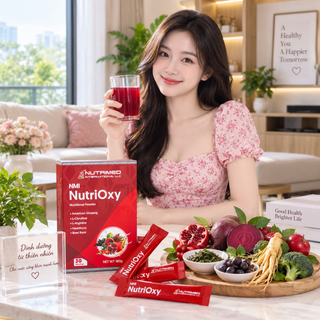 NMI NutriOxy L-Arginine L-Citrulline Vitamin B3 kẽm magiê