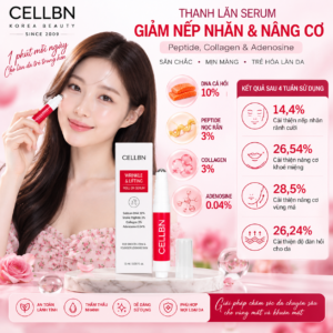 Thanh lăn serum CELLBN giảm nếp nhăn nâng cơ da Peptide Collagen 15ml
